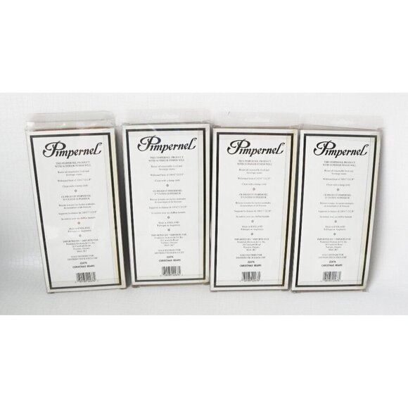 Pimpernel Christmas Stocking Teddy Bear Vintage Coasters 8 NOS - Picture 6 of 6